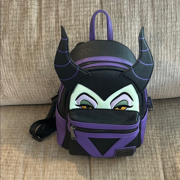 Disney lounge fly Handbags - Disney loungefly maleficent backpack gently used 9 1/2 x 10